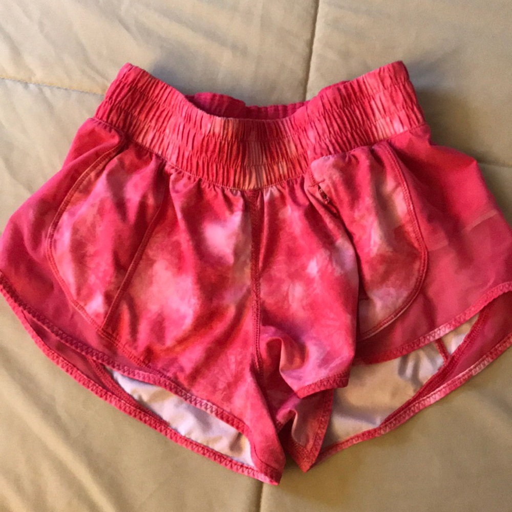 Lulu lemon pink tie dye shorts